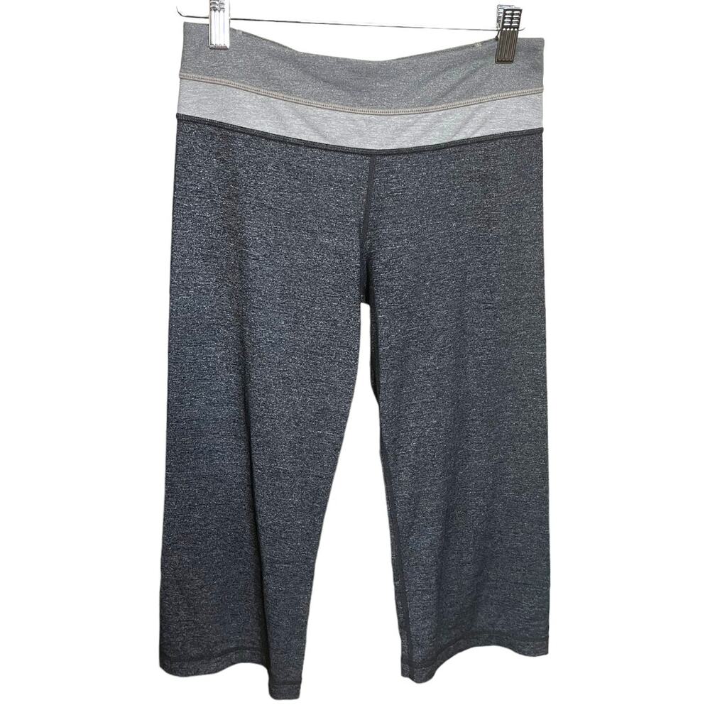 Lululemon Athletica capri cropped heather gray leggings size 4